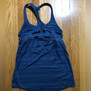 Athleta blue tank with built in bra XXS